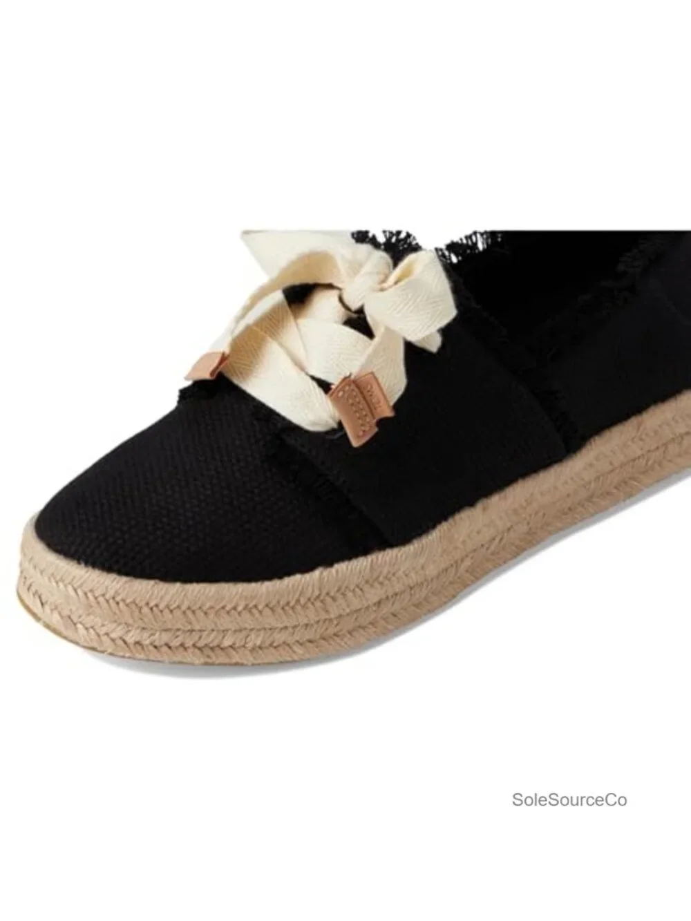 TOMS Carolina Lace-Up Espadrille Women's Casual Cotton Platform Shoes
